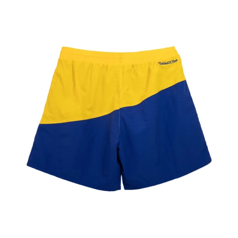 Mitchell & Ness x NBA Nylon Utility Shor Basketball Shorts Unisex Yellow Blue-1