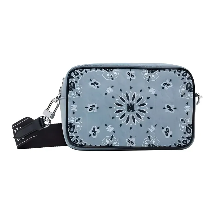 AMIRI Cotton Camera Bag, Crossbody Bag Men's Indigo-1