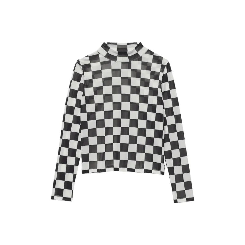 Vans Drop Shoulder Sleeve T Shirt Women's Black White-0