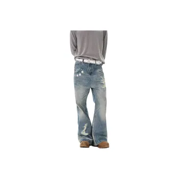 DUATOGE Jeans Men's Vintage Blue 