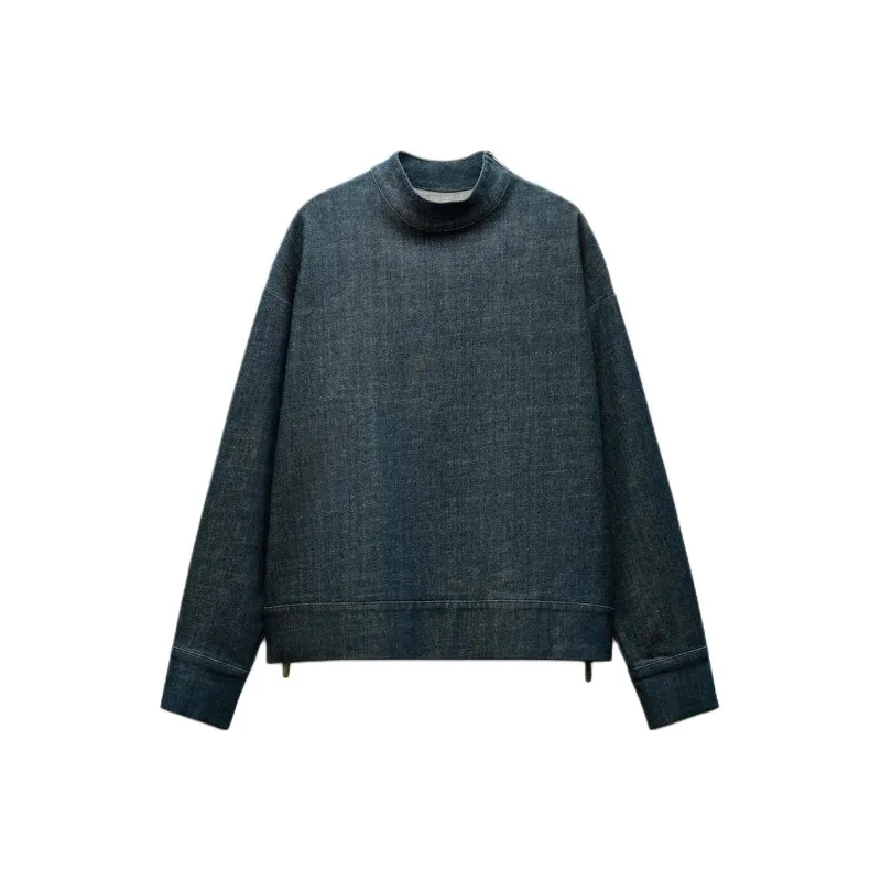 ZARA ZW Series Shirt Women's Dark Blue-0