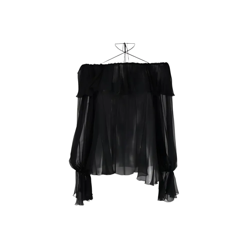 Blumarine Off Shoulder Ruffled Top-0