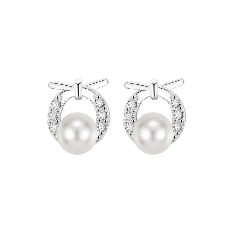 KOOGIS S999 Silver Stud Earrings Women's-0