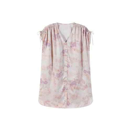 CARIEDO Shirts Women's Blended Powder