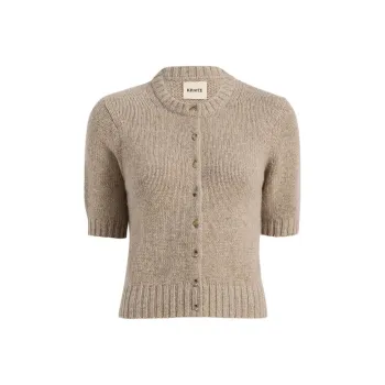 KHAITE Short sleeve Cashmere blend Cardigan