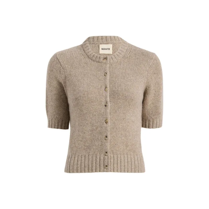 KHAITE Short sleeve Cashmere blend Cardigan-0