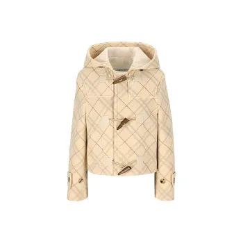Burberry Checked Hooded Jacket
