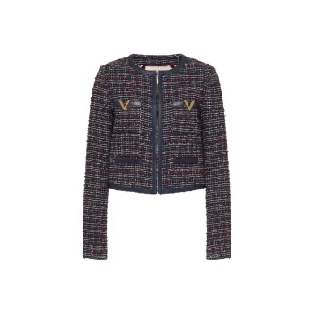 Valentino FW22 Jackets Coats Women's Marine Blue