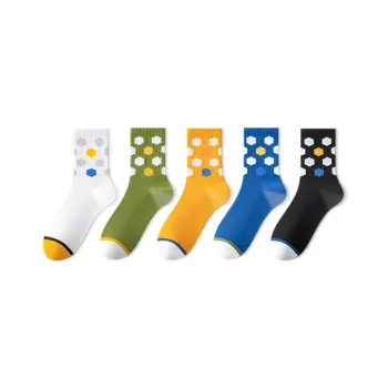 Taste The Color Mid Calf Socks Men's 5 Pack