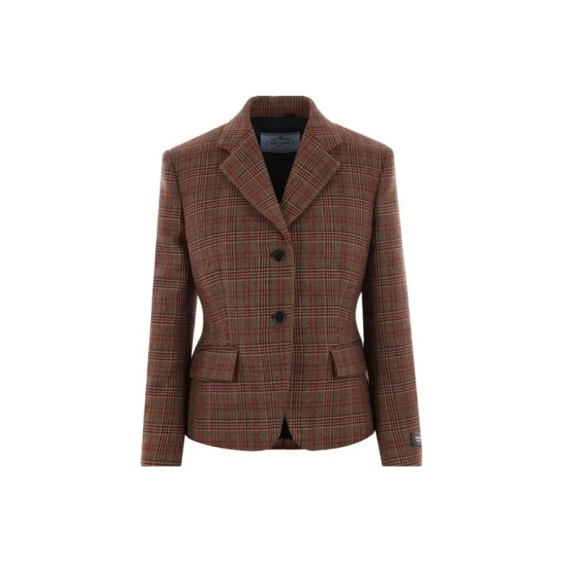 PRADA Checked Single Breasted Jacket-0