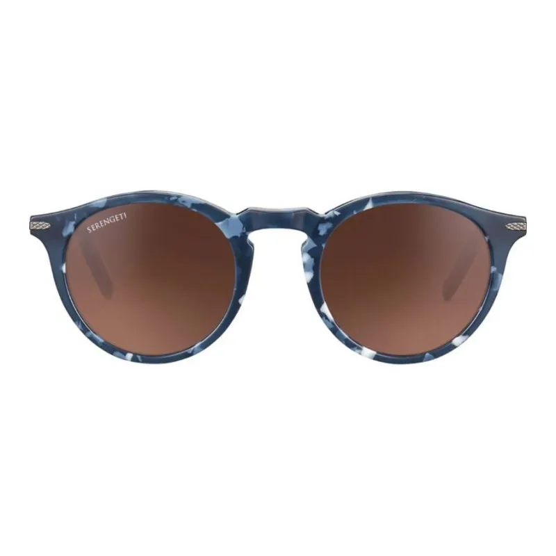 Serengeti Round Sunglasses Unisex Blue-1
