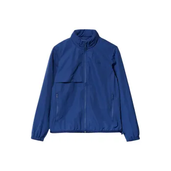 LACOSTE Wind And Water Resistant Foldable Windbreaker Jackets & Coats Women's Blue