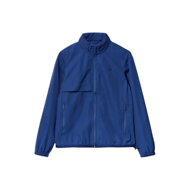 LACOSTE Wind And Water Resistant Foldable Windbreaker Jackets & Coats Women's Blue-0