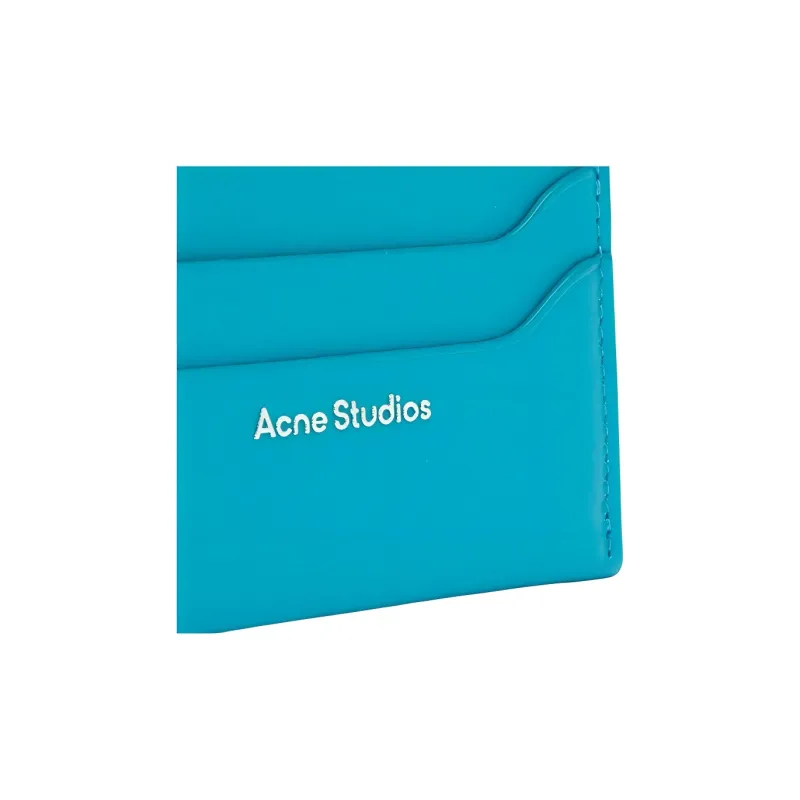 Acne Studios Calfskin Card Holder Women's Blue-3