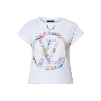 LOUIS VUITTON Travel Stamp Lv Circle T-Shirt