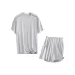 [40°C Still Cool]Light Gray Short-Sleeved Shorts