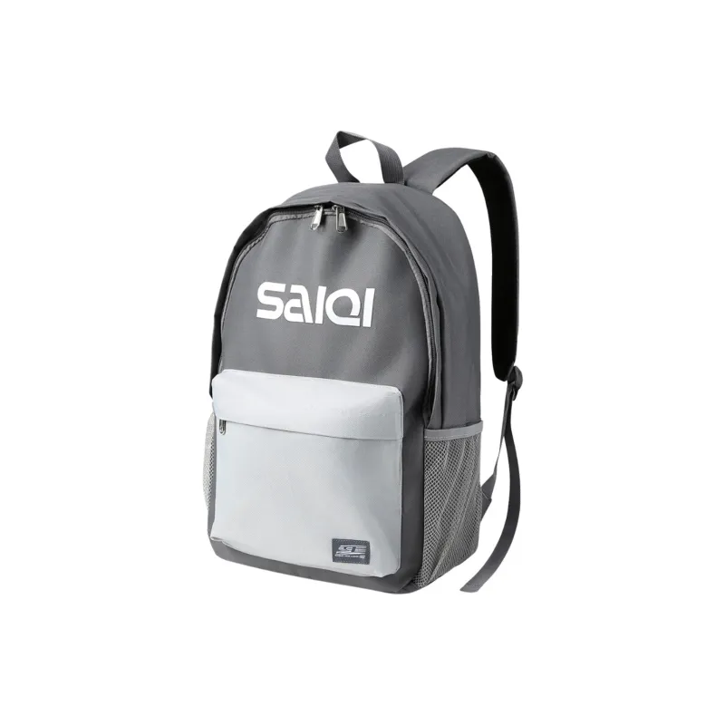SAIQI Polyester Backpack Unisex Black/Gray-6