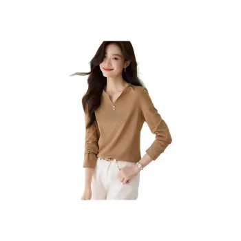 Mo Han Yi Mei T Shirt Women's Khaki Yellow