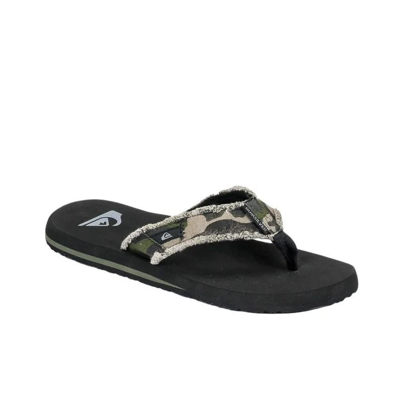 Quiksilver Abrasion Resistant Flip Flops Men's Brown Green-3