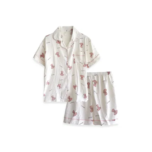 XIAFENYAN Pajama Set Women's Apricot