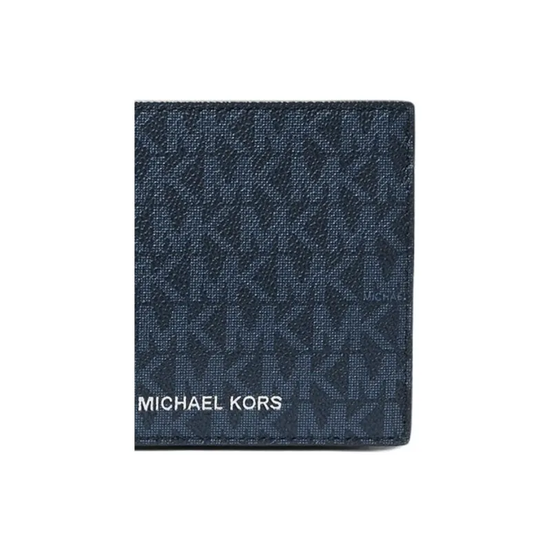MICHAEL KORS Greyson Coated Canvas Wallet Men's Light Blue-3