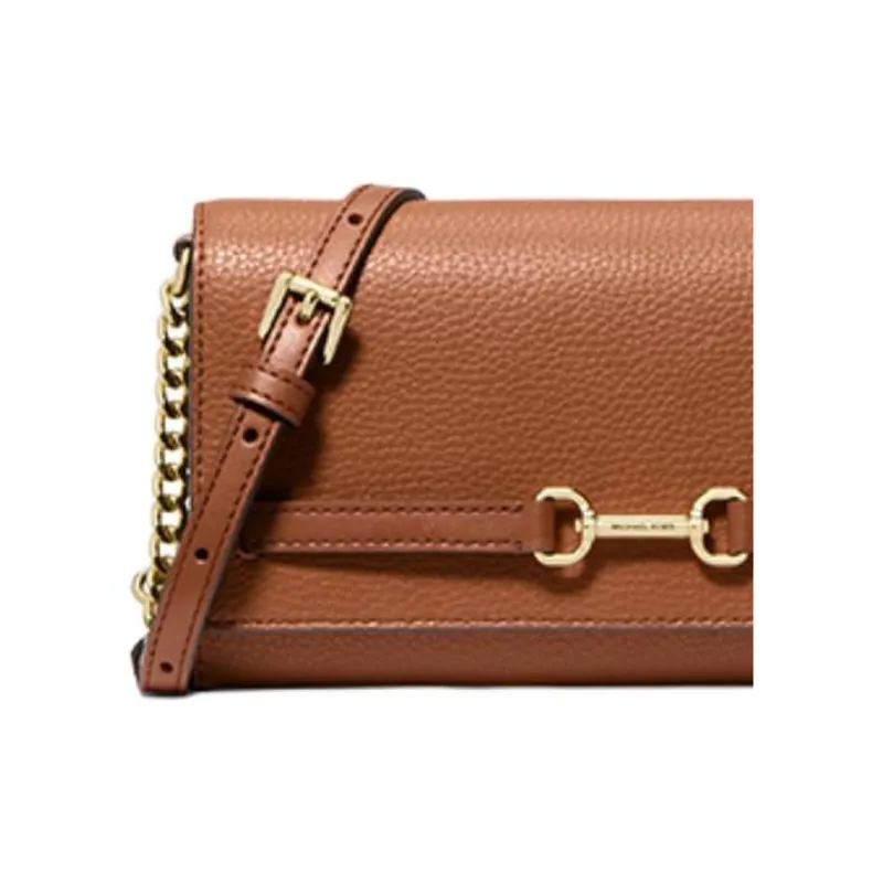 MICHAEL KORS Split Cow Leather Envelope Bag, Shoulder Bag, Crossbody Bag Large Size Women's Leather Brown-2
