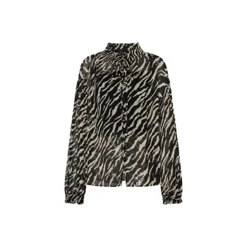 MOCO Chiffon Shirts Women's Two Tone Tiger Pattern