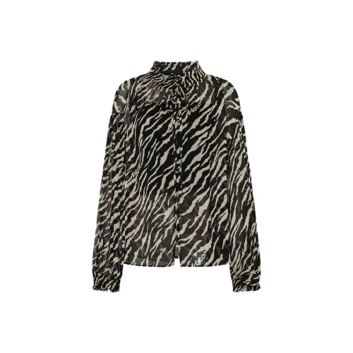 MOCO Chiffon Shirts Women's Two Tone Tiger Pattern
