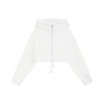 WE11DONE Zip up Cropped Hoodie