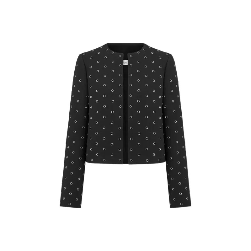 DIOR Cropped Collarless Jacket-0