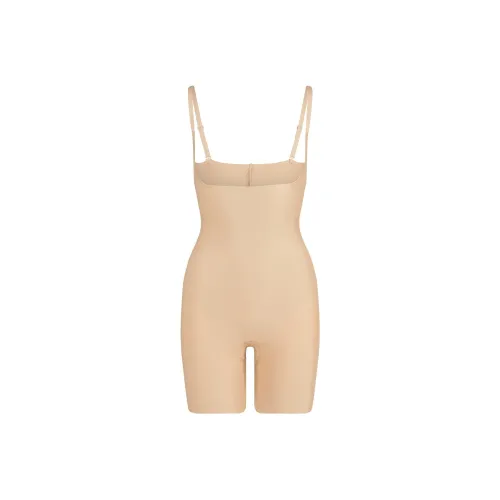 SKIMS BODY CORE SCULPT OPEN BUST MID THIGH BODYSUIT Jumpsuit Women's CLAY/Clay