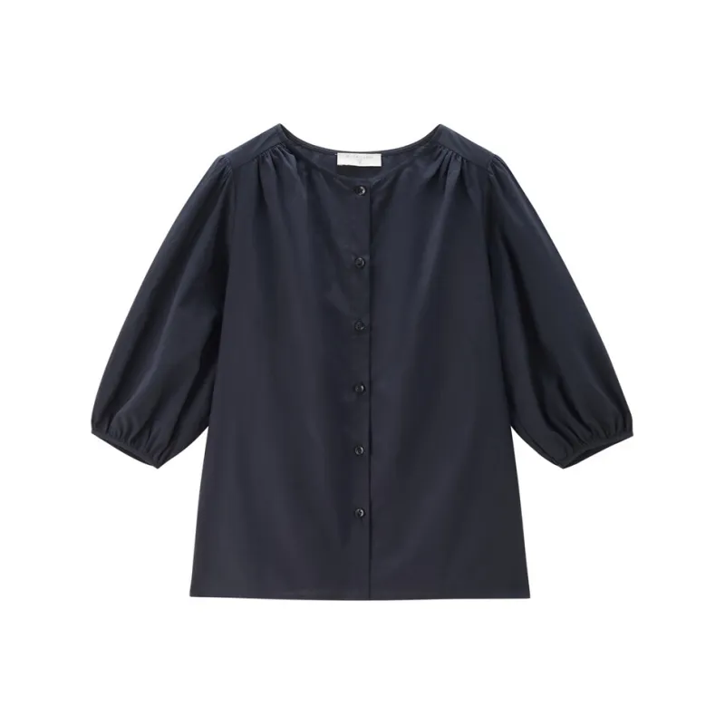 UNIQLO Shirt Women's Dark Marine Blue-0