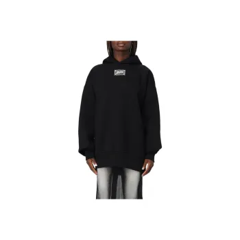 Jean Paul Gaultier Lace Label Oversized Hoodie 'Black'