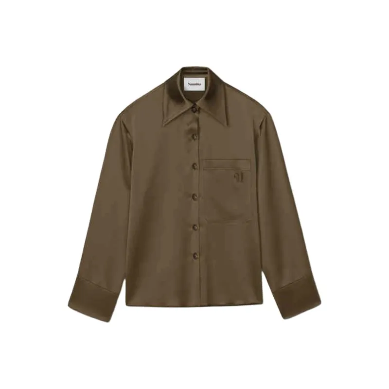 NANUSHKA Shirt Women's Dark Khaki-0