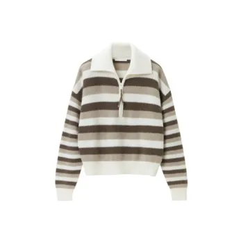 OVV Knitwear Women's Camel Stripes C2