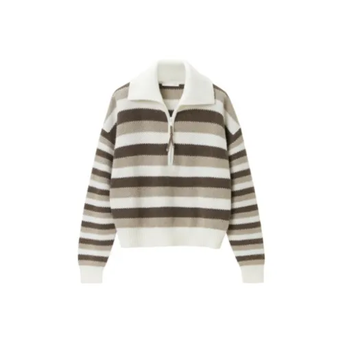 OVV Knitwear Women's Camel Stripes C2
