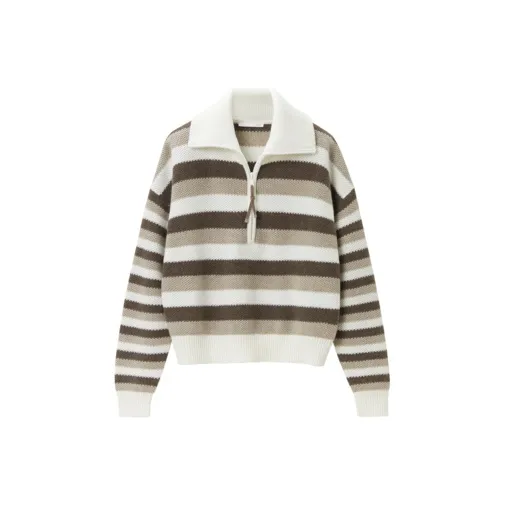 OVV Knitwear Women's Camel Stripes C2-0