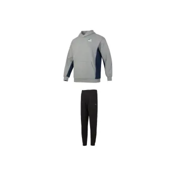 PUMA Casual Sportswear Men Clothing Set Gray Sweatshirt+Black Pants