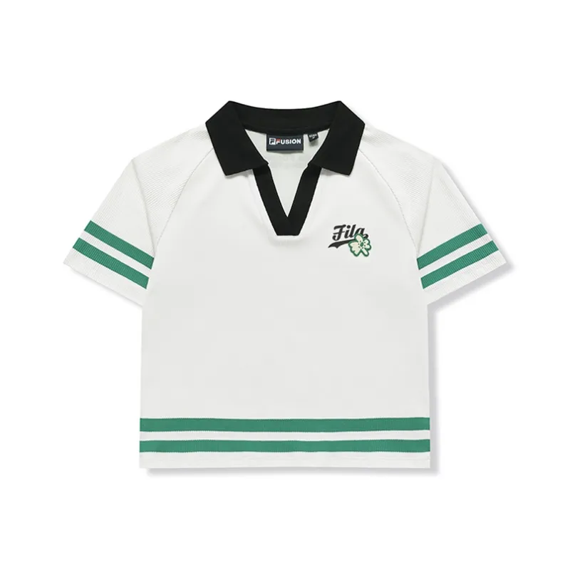 FILA FUSION Polo Shirts Women's Cloud White-0