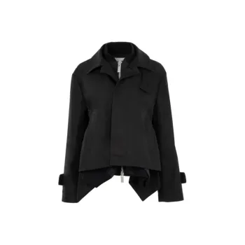 Sacai Cotton Gabardine Nylon Twill Blouson 'Black'