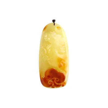 Oushuo Jewelry Amber Beeswax Necklaces Unisex