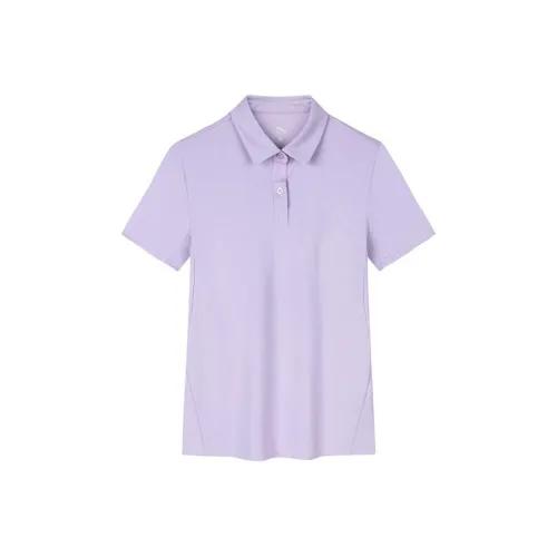 Anta Comprehensive Training Collection Sports Lifestyle Collection Polo Shirt Women's Light Dusty Purple