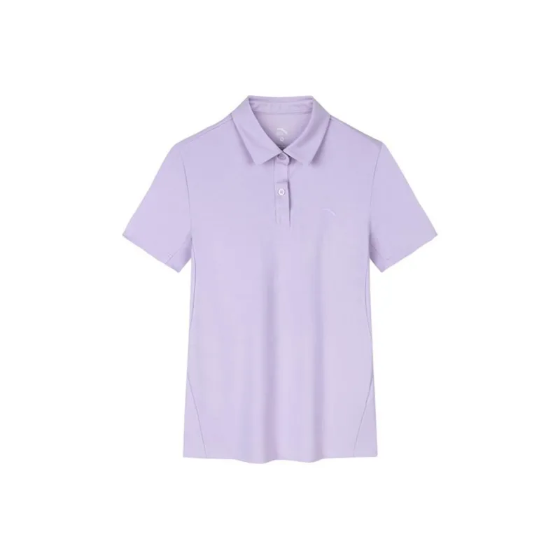 Anta Comprehensive Training Collection Sports Lifestyle Collection Polo Shirt Women's Light Dusty Purple-0
