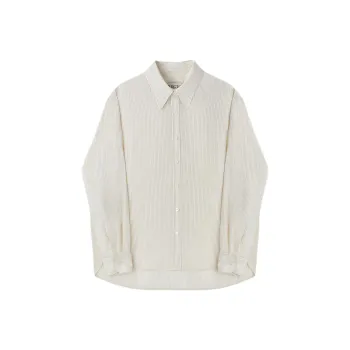 RECTO FW24 KALLOS SUSTAINABLE LYOCELL STRIPE SHIRT Shirt Women's LIGHT BEIGE/Light Beige