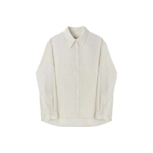 RECTO FW24 KALLOS SUSTAINABLE LYOCELL STRIPE SHIRT Shirt Women's LIGHT BEIGE/Light Beige
