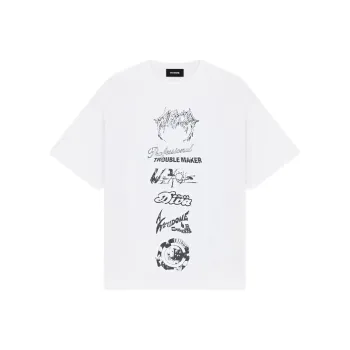 WE11DONE Multi Logo T shirt