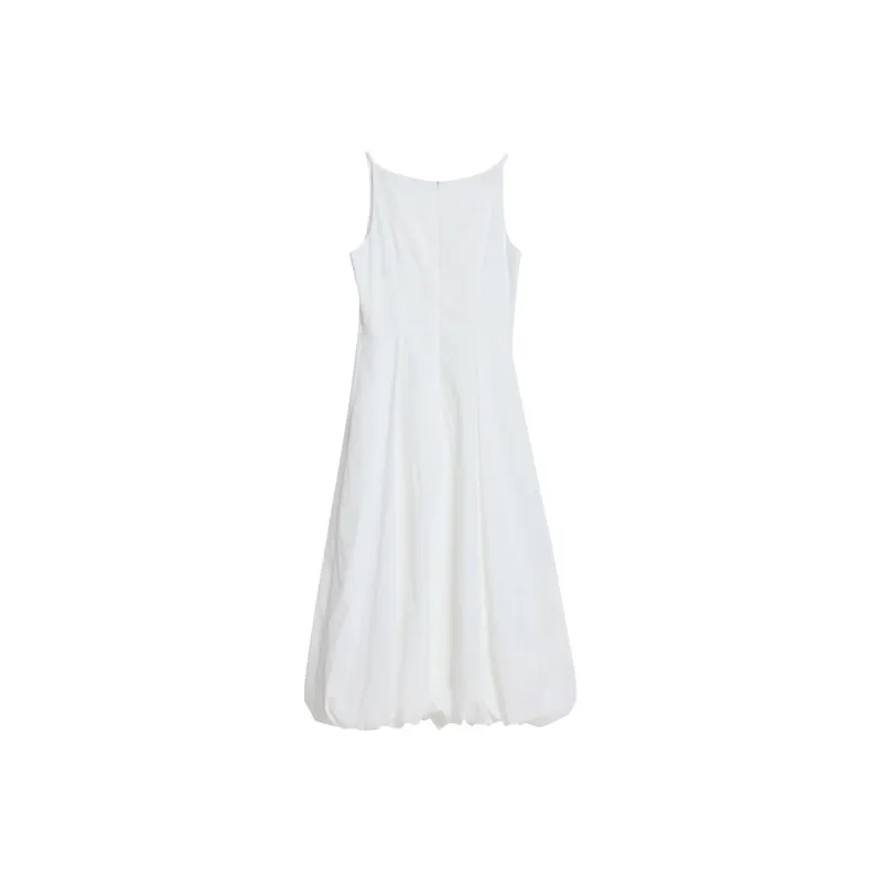 Rose Slip Dresses Women's White-1