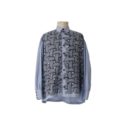 Christopher Nemeth SS25 Shirt Men's Gray Blue