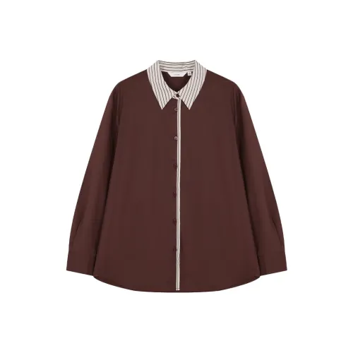 IHIMI Shirts Women's Red Coffee