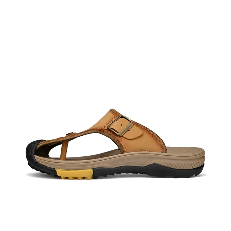 GESENLANG Rubber Sole Abrasion Resistant Slip Resistant Flip Flops Men's-5